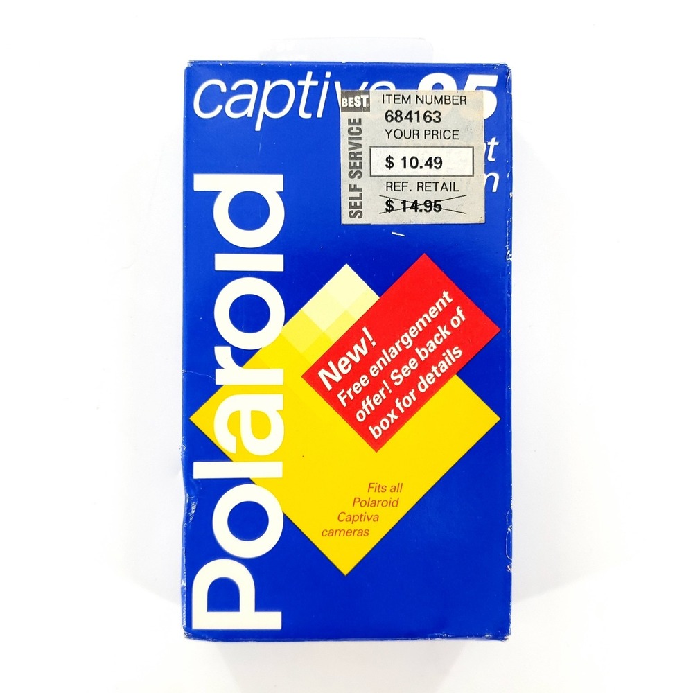 Vintage Polaroid Captiva 95 Instant Film Single Pack Exp. Reb 1995 New Sealed